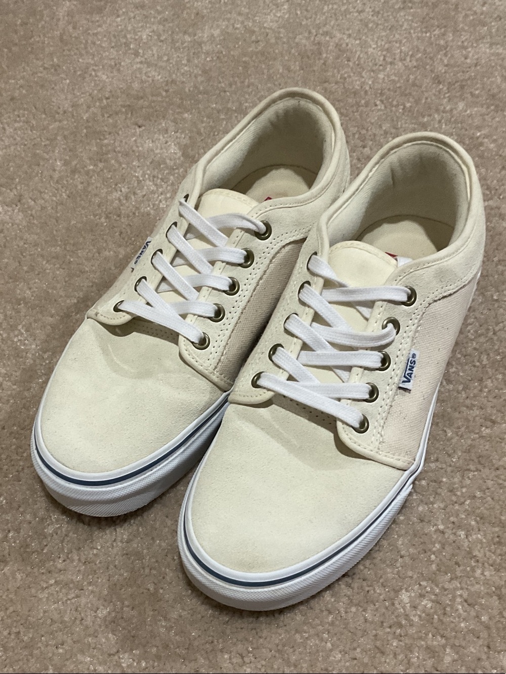 Vans Skate Chukka Men’s Off-White Canvas / Suede  Low-Top Sneakers